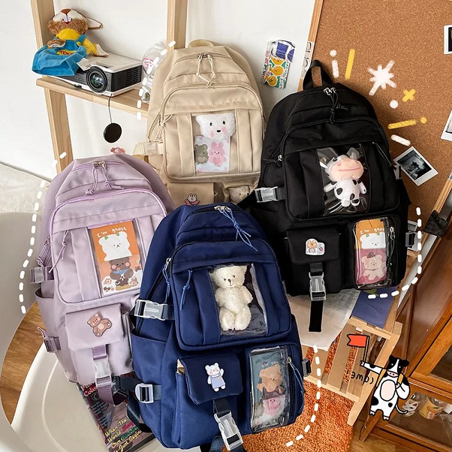 Kawaii Multi Pocket Kids Backpack Japanese and Korean Style